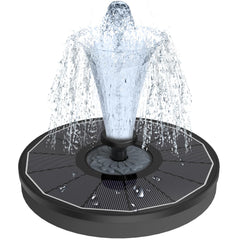 Yzert Solar Fountain front view with glass solar panel