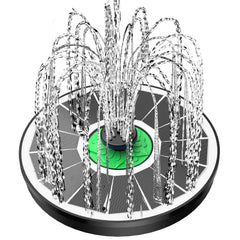 Yzert Solar Fountain front view with green flower