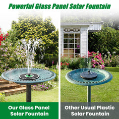 Yzert Solar Fountain side view showcasing fixed rods