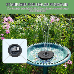 Yzert Solar Fountain with customizable spray nozzles