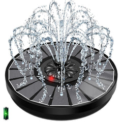 Yzert Solar Fountain with glass design and black finish