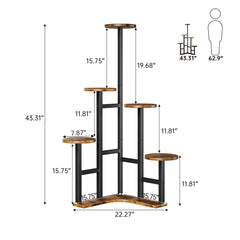Yzosvki plant stand with various indoor plants displayed