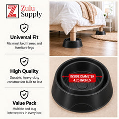 Z Zulu Supply Bed Bug Interceptor under a furniture leg