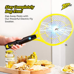 ZAP IT! Fly Swatter Racket with USB charging cable