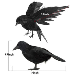 ZAUGONTW Halloween Crow – black feathered crow in flight