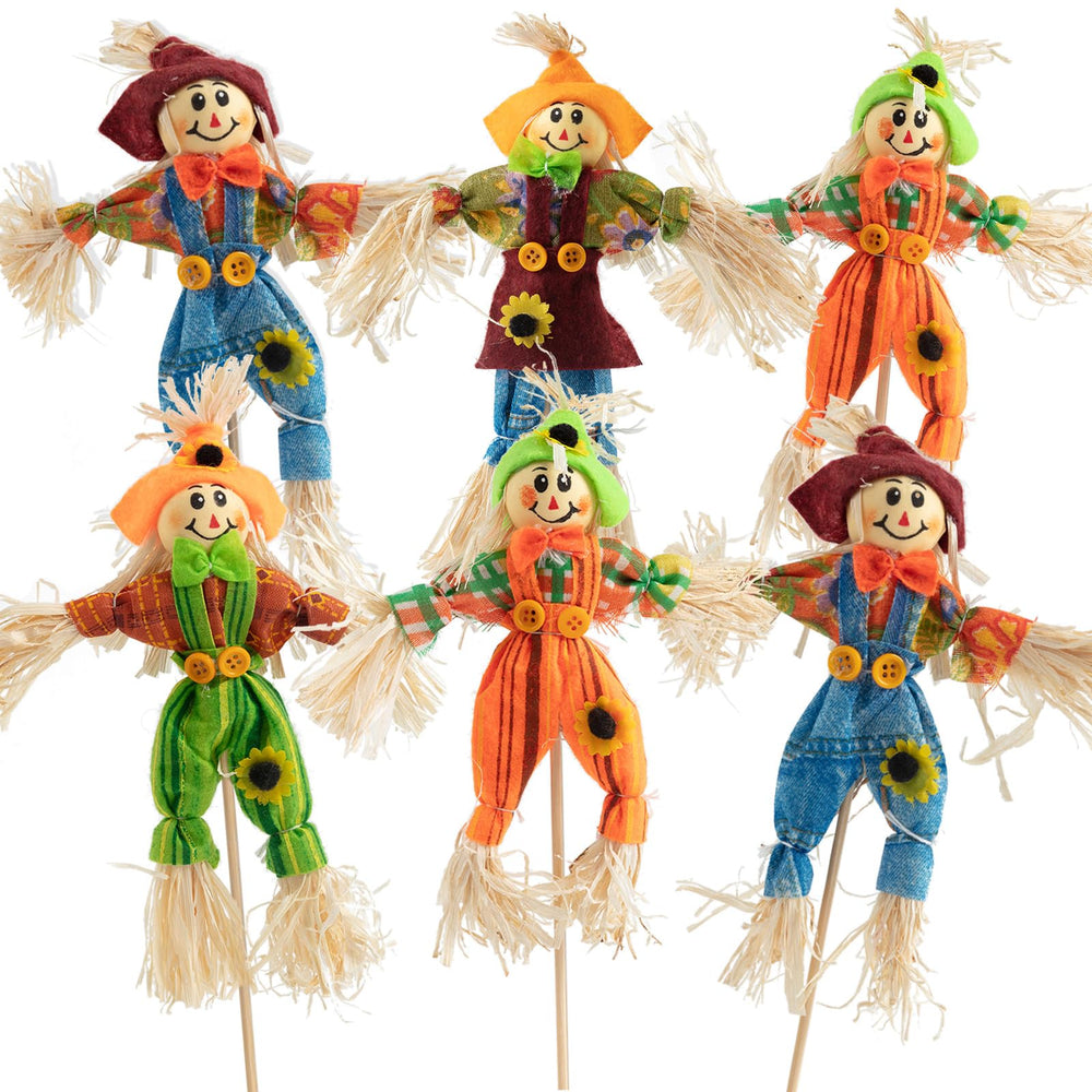 ZAUGONTW Halloween scarecrow decoration in colorful attire