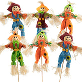 ZAUGONTW Halloween scarecrow decoration in colorful attire