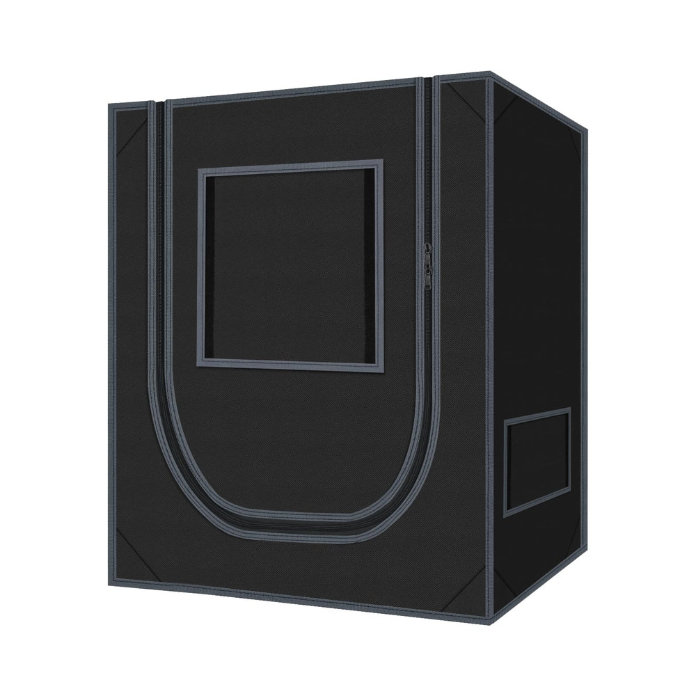 zazzy 18x30x36 grow tent front view with black canvas