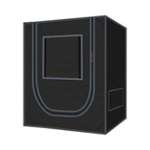 zazzy 18x30x36 grow tent front view with black canvas