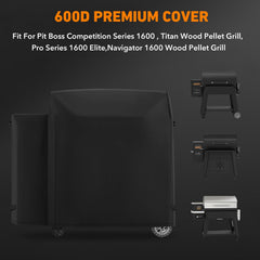 ZBXFCSH Grill Cover back view showing waterproof seams