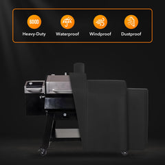 ZBXFCSH Heavy Duty Grill Cover for Pit Boss KC Combo, side view