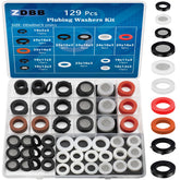 ZDBB 129 PCS garden hose washers kit with storage box
