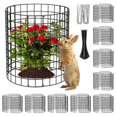 ZEAZEA Plant Protector Cage front view, black, 12" x 12"