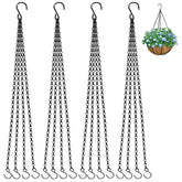 ZeeDix 16 inch hanging basket chain with hooks front view