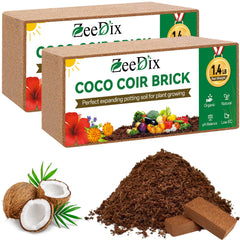 ZeeDix Coco Coir Brick front view, natural coconut material