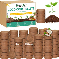 ZeeDix Coco Coir Pellets package with 200 pcs
