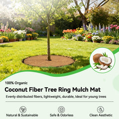 ZeeDix Coconut Fiber Tree Ring showing natural texture