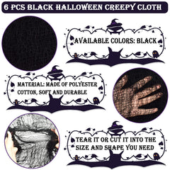 ZeeDix Halloween Creepy Cloth 30x75 inch shown in outdoor setup