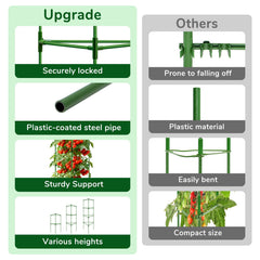 ZeeDix Tomato Cages with installation manual and twist ties
