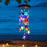 Zeiliuled Solar Shell Wind Chimes multicolor front view