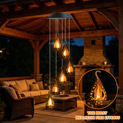 Zeiliuled Solar Wind Chime hanging on a porch