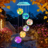 Zeiliuled Solar Wind Chimes colorful balls hanging outdoors