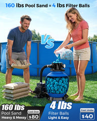 Zeinunk Pool Filter Balls with mesh laundry bag