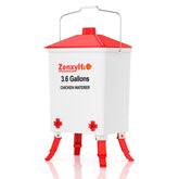 ZenxyHoC 3.6 Gal Chicken Waterer front view with adjustable nipples