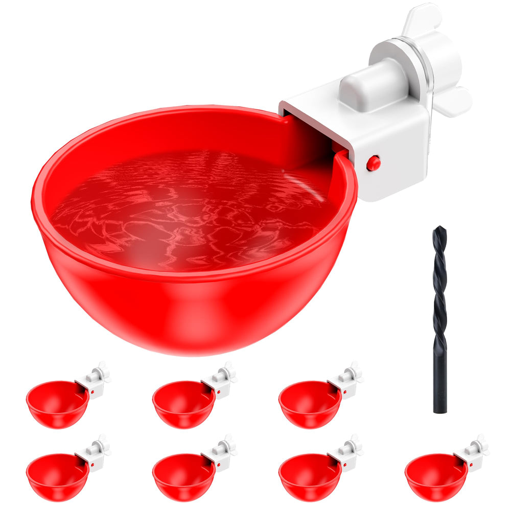 ZenxyHoC Chicken Waterer Cups red models front view