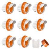 ZenxyHoC DIY Automatic Poultry Feeder 8 ports orange front view