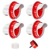 ZenxyHoC No Waste Chicken Feeder 4 Ports Red front view