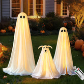 Zesua Halloween decorations set including two ghosts and a ghost dog