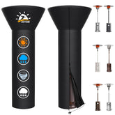 Zettum Patio Heater Cover 89 inch black model front view