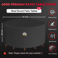 Zettum patio table cover close-up of quick-release buckles
