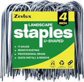 Zevlux 4 Inch Landscape Staples front view in storage box
