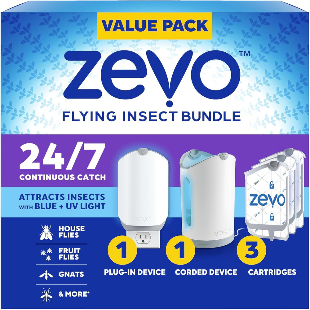 ZEVO MAX Bug Catcher front view with two bases and cartridges