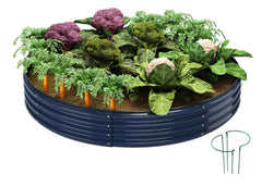 ZFHgarden 3x3x1ft galvanized metal planter front view