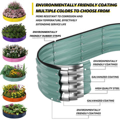 ZFHgarden Galvanized Metal Planter 3x3x1ft side view