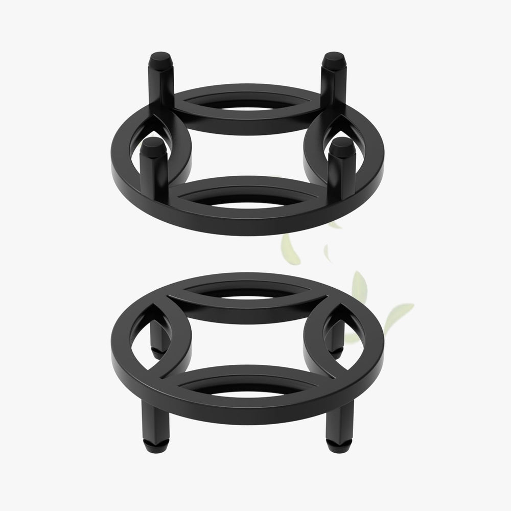 Zhongma 2 Pack 8.7" Low Plant Stand black front view