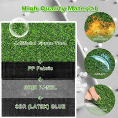ZHOUXITU artificial grass table runner on outdoor table setting