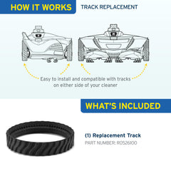 Zodiac MX6 pool cleaner with R0526100 track attached