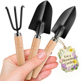 ZOKLU Mini Garden Tools Set with three pieces including mini shovel, rake, and trowel