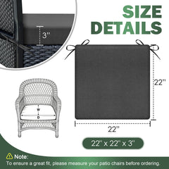 Zonamat outdoor chair cushion side view showing thickness