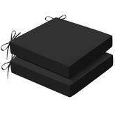 Zonamat outdoor chair cushions set of 2 in black, front view