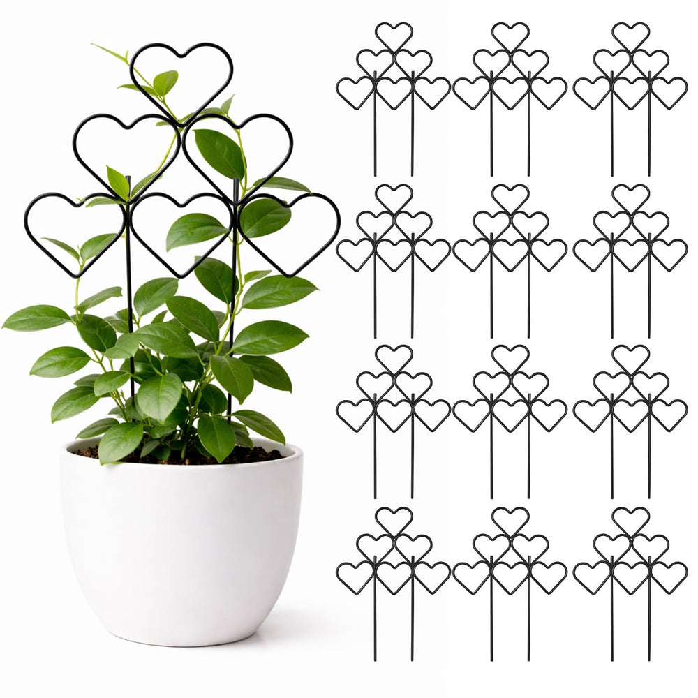 ZOUTOG 12 Pack Trellis for Climbing Plants - Black 15 inch