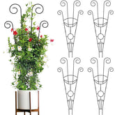 ZOUTOG 4PCS 30" trellis for climbing plants, black iron support
