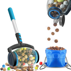 zozen Nut Gatherer side view with blue finish