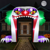 ZPISF 10 FT Halloween Inflatable Clown Archway front view