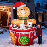 ZPISF 6 FT Gingerbread Man inflatable outdoor decoration front view