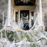 ZPISF Halloween Spider Webs pack with 30 fake spiders